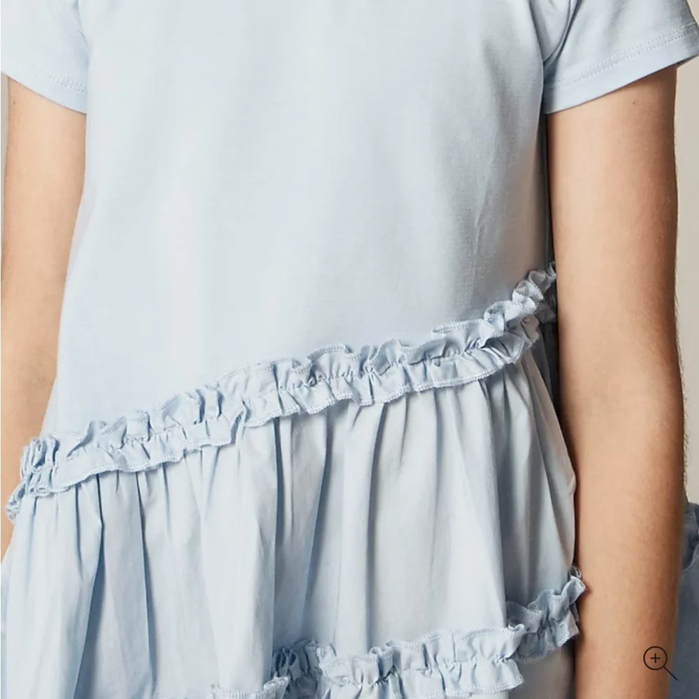 J crew Girls' asymmetrical mixy dress gentle sea